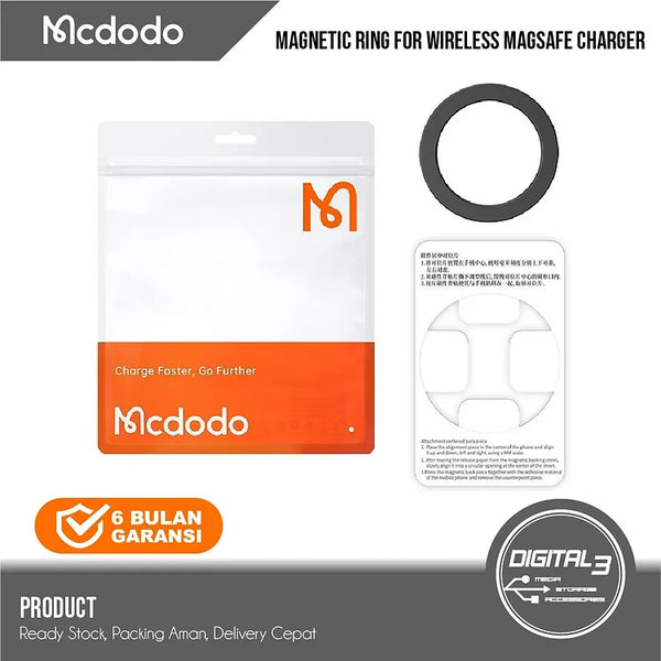 MCDODO PLATE HOLDER, RING MAGNET FOR MAGNETIC CHARGER  PC-1620  - حلقة ماك سيف من مكدودو