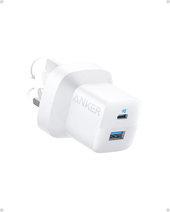 ANKER 323 CHARGER WITH 310 USB-C TO LIGHTNING CABLE 33W 3FT - شاحن 33 واط مع كيبل تايب سي لايتننغ من انكر