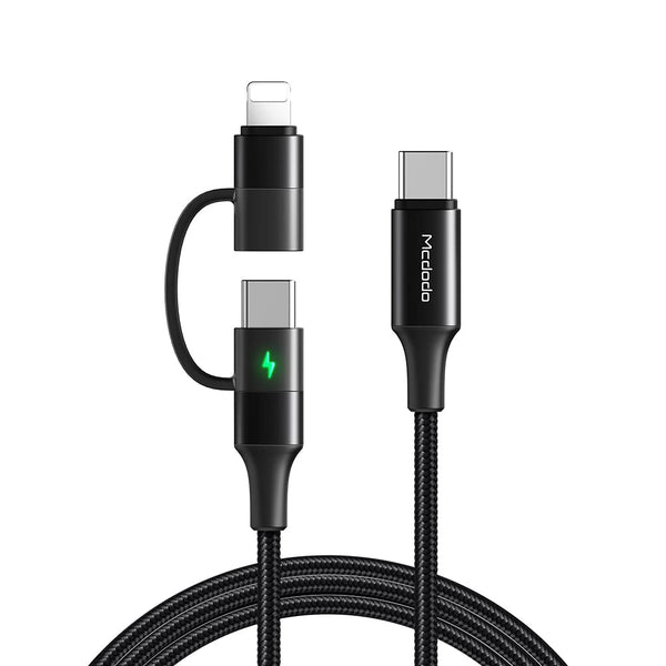 MCDODO CABLE 2 IN 1 PD FAST CHARGE 60W 7120 - كيبل تايب سي 2 في 1 60 واط من مكدودو