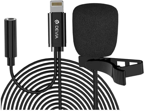 DEVIA EM605 smart series wired microphone lightning 1.5m black - مايك مع توصالة لايتننغ من ديفيا