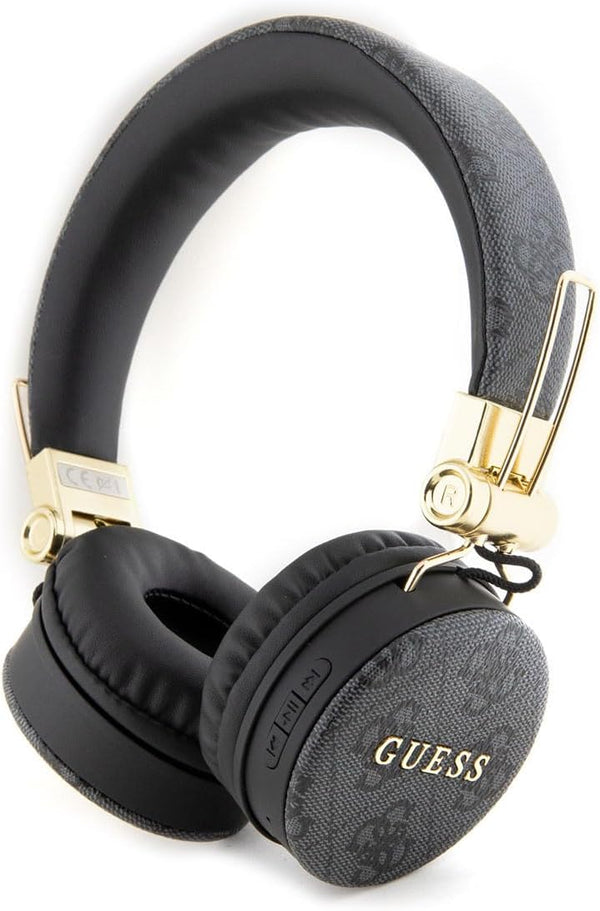 Guess Wireless Headphones 4G PU Leather with Metal Logo - سماعات بلوتوث هيدسيت من جيسس