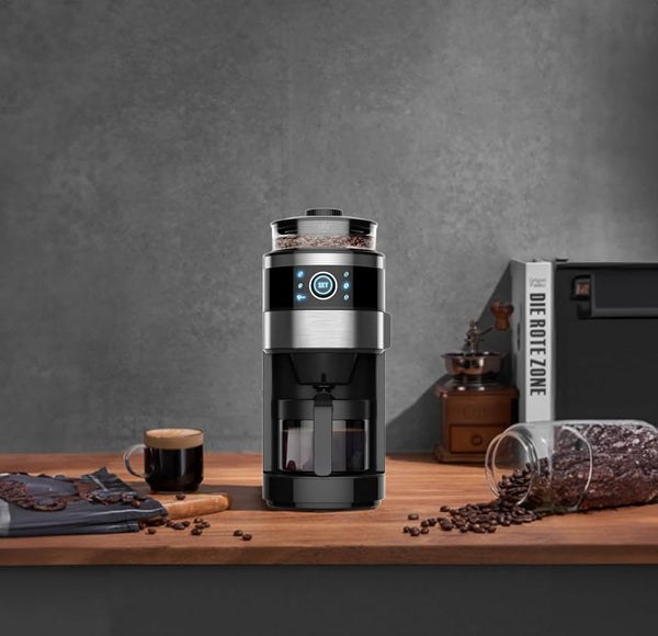 LePresso Bean Grinder Coffee Brewing Machine 750mL 820W - ماكنة طحن وتحضير القهوة مع ابريق زجاجي 750 مل 820 واط من ليبريسو