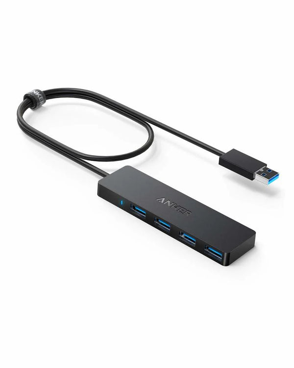 Anker 4-Port Ultra Slim USB 3.0 Data Hub Black  - توصالة 4 في 1 من انكر