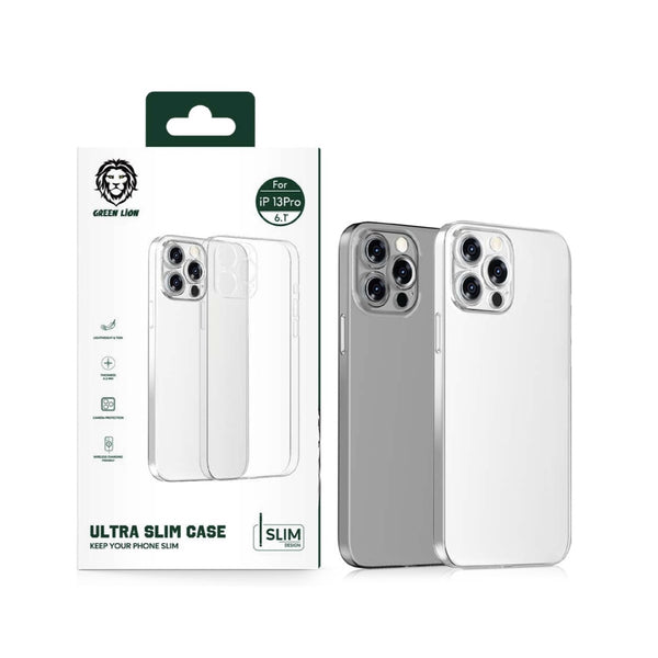 Green Ultra Slim Case for iPhone 13 ( 6.1 " ) - Clear - كفر شفاف للايفون 13 من كرين