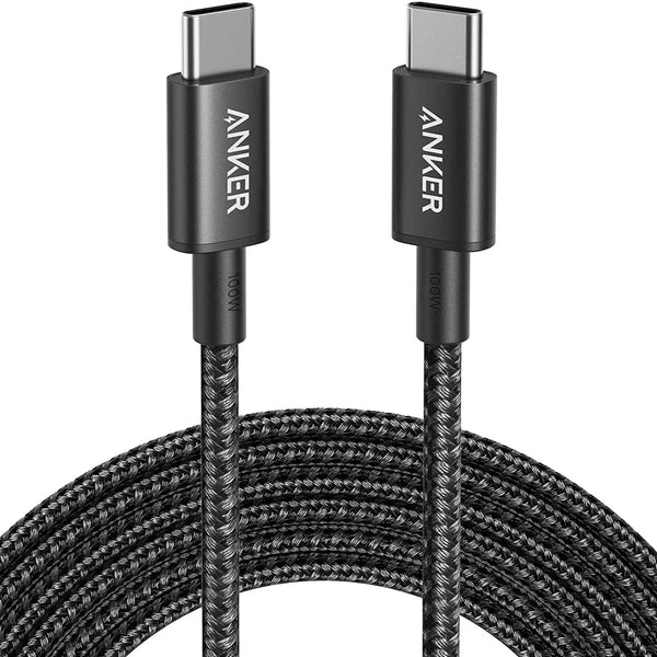 Anker 333 USB-C to USB-C Cable 100W Braided Black - كيبل تايب سي تايب سي 100 واط من انكر