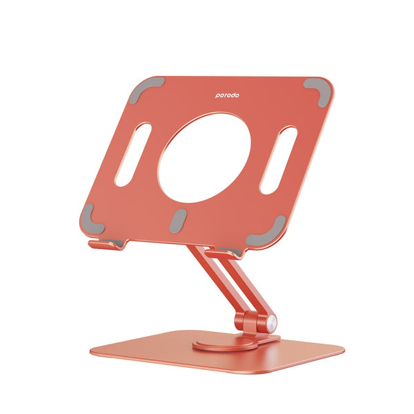 Porodo Alum. Alloy Holder Angle Adjustable And Rotatable Tablet Stand - ستاند للايباد والتابلت واللابتوب قابل للدوران من بورودو