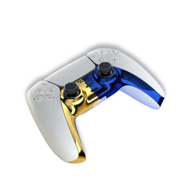 Porodo Gaming PS5 Controller Decorative Panel combo - Blue + Gold - وحدة تحكم لاسلكية (جوستك) بلي 5 من بورودو