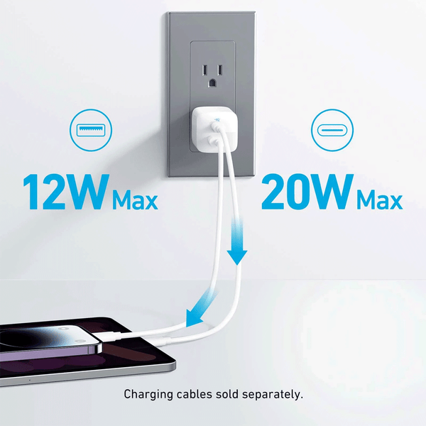 Anker 323 Dual Port Charger 33W Charger-  شاحن 33 واط من انكر
