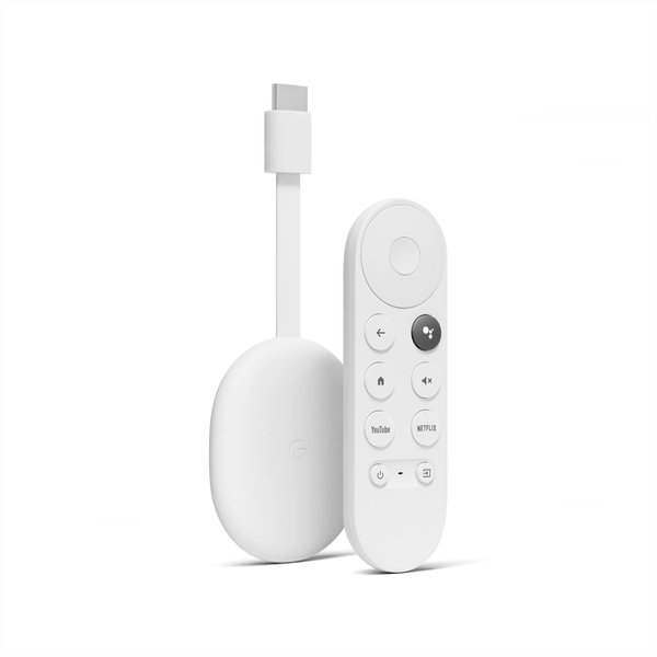 Google Chromecast HD with Google TV Remote - كروم كاست اج دي مع جهاز التحكم عن بعد للتلفاز